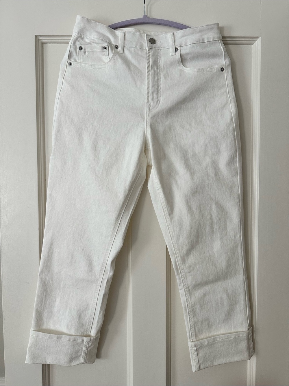 Frye White Women’s Straight Crop Jeans 6/28